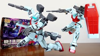 キャノン＆ミサイルポッドを選択可能！めっちゃ動くジム！HG 1144 ジム ショルダー・キャノン装備ミサイルポッド装備 レビュー [upl. by Zoila492]