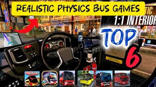 Top 6 Advance Vehicle Physics Bus Games Comparison 📊 [upl. by Naaitsirhc]