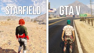 Starfield vs GTA V  Graphics amp Physics Comparison [upl. by Barthold103]