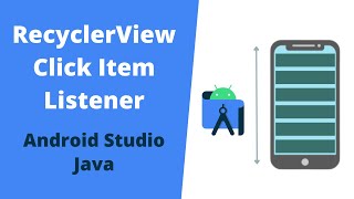 Recyclerview Item Click Listener  Android Studio Java [upl. by Ailadi]