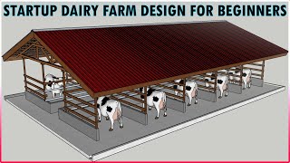 Simple Modern Dairy Farm Shed Design For 10 Cows  Cow Farm Beginners Guide [upl. by Heriberto24]