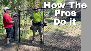 How To Hang A Chain Link Gate EASILY [upl. by Marteena]