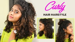 How To Do 3 Easy Hairstyles For Curly Hair  POPxo Beauty [upl. by Three467]