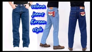 CELANA JEANS PRIA KOREAN STYLE PALING LAKU  UNBOXINGamp REVIEW [upl. by Jorin]