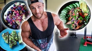 WHAT I EAT IN A DAY BUILDING VEGAN MUSCLE  LEAN GAINS [upl. by Yknip]