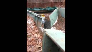 Fiberglass pool removal [upl. by Amanda]