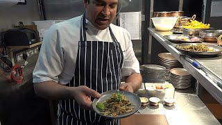 Chef Santosh Shah  Crispy Bhindi Okra Recipe at Indian Restaurant  MasterChef UK 2020 Contestant [upl. by Ingemar824]