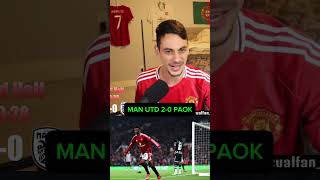 AMAD DIALLO GOAL VS PAOK REACTION manchesterunited paok europaleague [upl. by Calvert]