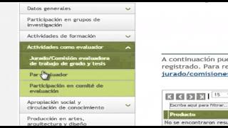 Ingreso de la información Actividades como evaluador [upl. by Cinda]