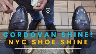 Allen Edmonds Cordovan Shine  NYC Shoe Shine [upl. by Rubi]