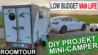 Projekt Mini Camper  DIY VanLife im Kofferanhänger – der Low Budget Wohnwagen für das EAuto [upl. by Senzer]