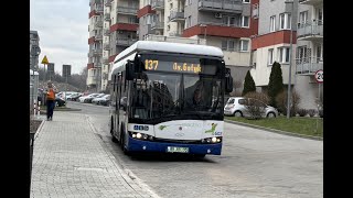 Solaris Urbino 89LE electric III DE602 MPK Kraków linia 137 kierunek Krowodrza Górka PR [upl. by Server400]