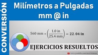 Como convertir milimetros a pulgadas y otras unidades de medida en excel [upl. by Naraa]