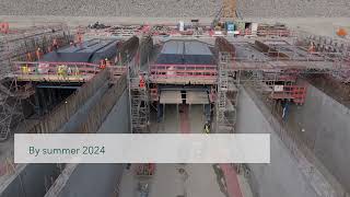 Fehmarnbelt tunnel  Great progress with the German portal Puttgarden Autumn 2024 [upl. by Ahola]