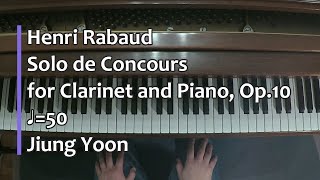 Piano Part Rabaud Solo de Concours Op 10 ♩50 [upl. by Leribag]