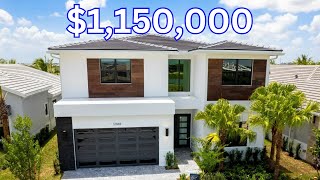 INSIDE A MODERN NEW PALM BEACH GARDENS NEW CONSTRUCTION LUXURY HOME TOUR  AVENIR  Florida [upl. by Vinny91]