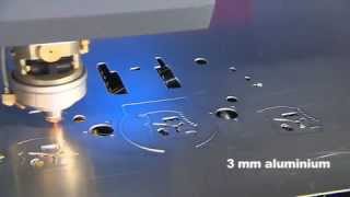 Laser cutting of 3mm aluminum [upl. by Rodmun]