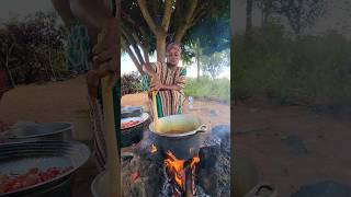 sweet meat sauce being cooked in an African village [upl. by Zachery244]