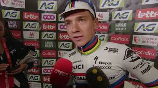 Remco Evenepoel  Interview at the finish  LiègeBastogneLiège 2023 [upl. by Letney949]