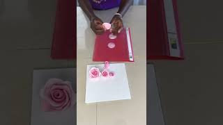 How to make a quick fondant rose flower [upl. by Margit]