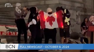 Protesters burn Canadian flag amp Speaker bans Poilievre from asking questions l Oct 8 2024 l BCN [upl. by Ymij]