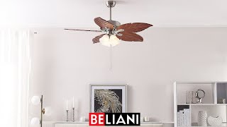 BELIANI  Ceiling Fan with Light GILA Silver [upl. by Kaylyn]