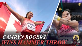 Camryn Rogers Wins Womens Hammer Throw Annette Echikunwoke Silver  Athletics [upl. by Folger]