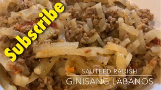 Filipino Recipe  Ginisang Labanos  Sauteed Radish [upl. by Timmi]