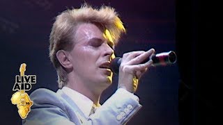 David Bowie  Heroes Live Aid 1985 [upl. by Nilatak539]