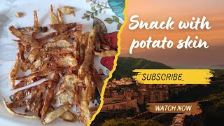 Crispy Potato Skin Chips  A Tasty ZeroWaste Snack [upl. by Nyahs]