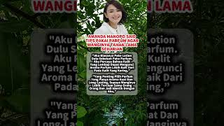 AMANDA MANOPO SAID TIPS PAKAI PARFUM AGAR WANGI TAHAN LAMA quotes motivation youtubeshorts [upl. by Sinclare]