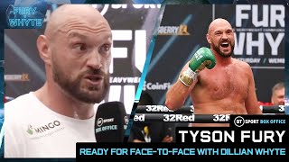 quotIve got a lot sayquot to Dillian Whyte Tyson Fury Open Workout Interview [upl. by Androw]