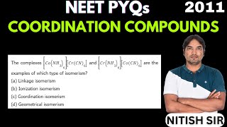 The complexes  CoNH36   CrCN6  and CrNH36CoCN6 are the examples of which type of isomerism [upl. by Mccormac970]