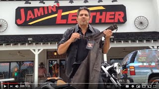 How to PUT ON LEATHER CHAPS with Jamin Leather® [upl. by Nnylg]