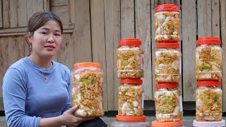 The cabbage was harvested processed into 7 jars of kimchi and preservedTrieu Thi Lieu [upl. by Adne974]