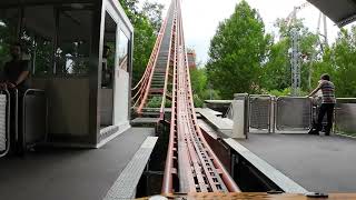 Expedition GeForce  Megacoaster Intamin  Holiday Park 2024  POV ONRIDE  First RowErste Reihe 4K [upl. by Nikolia976]