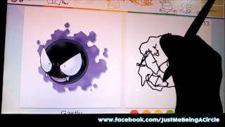 45 Second Pokemon FOOT Drawing  Gastly [upl. by Lawtun27]