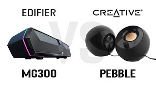 Edifier MG300 vs Creative Pebble v1 Sound Comparison [upl. by Ringo]