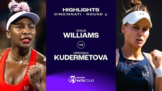 Venus Williams vs Veronika Kudermetova  2023 Cincinnati Round 1  WTA Match Highlights [upl. by Enahs626]