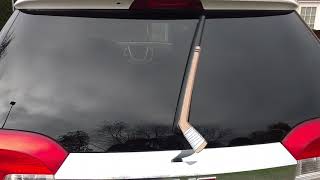 Classic Wood Hockey Stick attached to rear wiper blade [upl. by Threlkeld680]