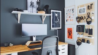 DIY Home Office and Desk Tour — Work From Home Setup [upl. by Frymire835]