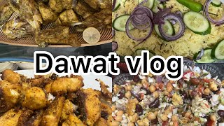 Dawat vlog  Mandi recipe  fish recipe  lobia salad [upl. by Ymiaj]