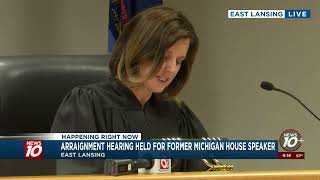 WATCH LIVE Former Michigan House Speaker in court for arraignment hearing [upl. by Flori]