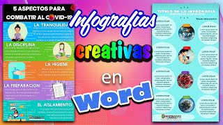 Como hacer infografías creativas en Word fácil y rápido 2022🚀 [upl. by Jessey]