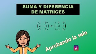 Suma y diferencia de matrices [upl. by Areema]