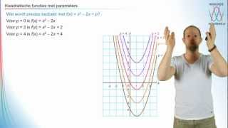 ytop uitdrukken in pfuncties met een parameter  deel 1 vwo 3  WiskundeAcademie [upl. by Aron293]