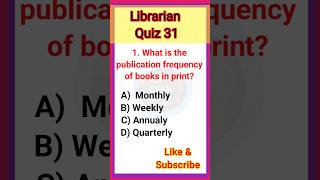 Library and Information Science MCQs for All Exams shorts [upl. by Stegman]