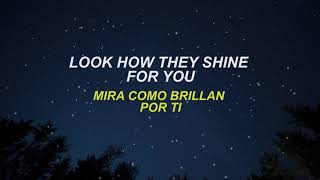 Coldplay  Yellow Letra Lyrics EnglishSpanish  EspañolInglés [upl. by Gregg]