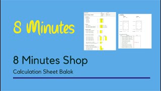 8 Minutes Shop  1 Calculation Sheet Balok [upl. by Ail]