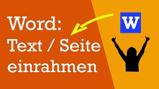 Word Rahmen einfügen Seite oder Text einrahmen [upl. by Ehrman]